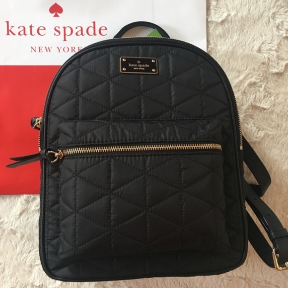 Kate Spade | Bradley Wilson Quilted Backpack Black - Picture 2 of 7